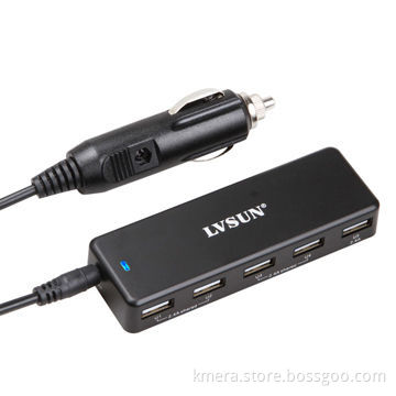 36W Portable Mobile Phone Charger w/ 5 Independent USB Ports, Charge 5 iPhone or 3 iPad Simultaneous